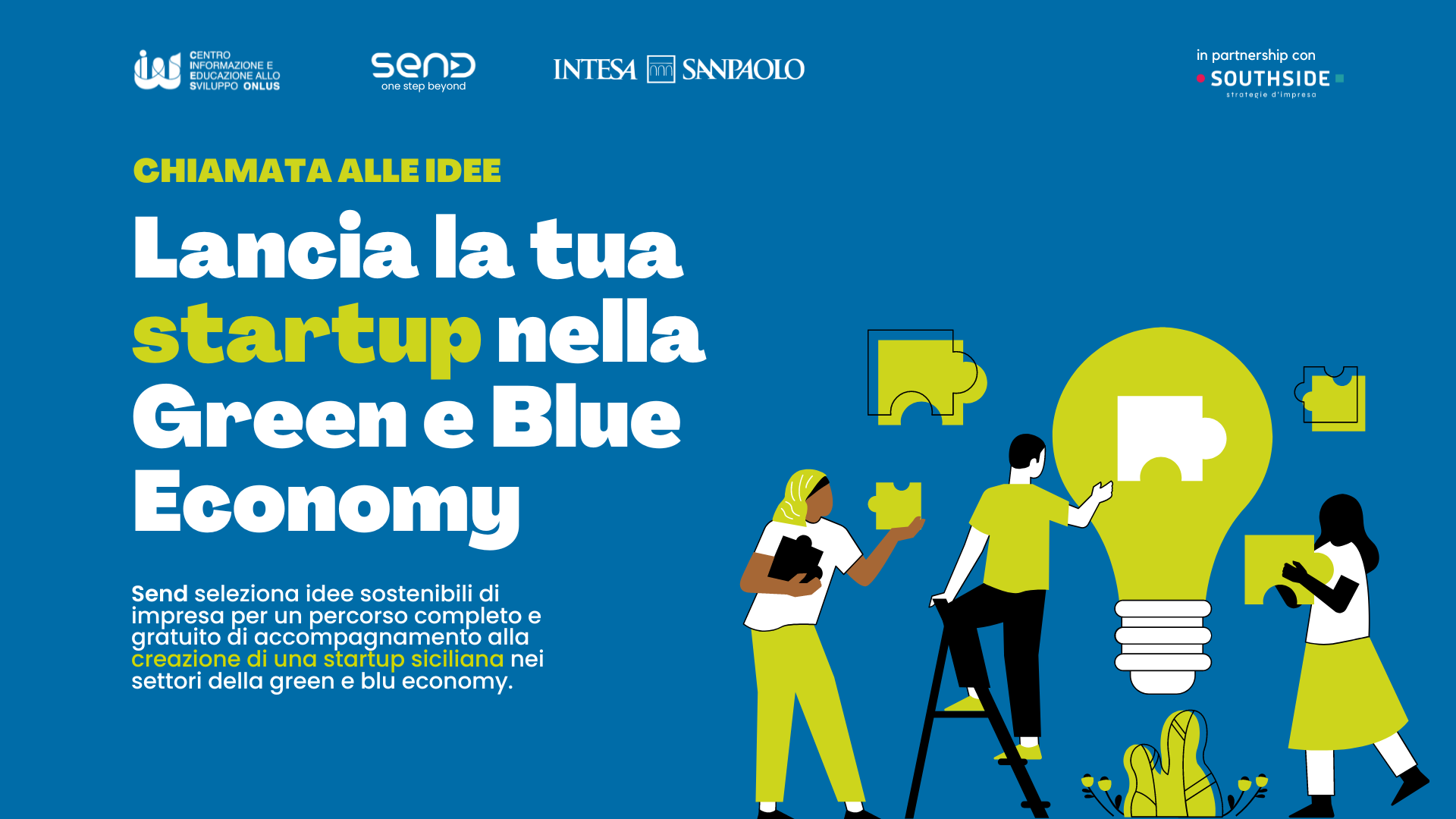 Lancia la tua startup nella Green e Blue Economy – SEND e Southside